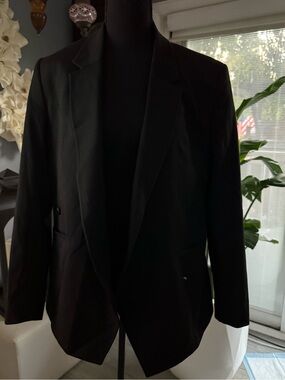 Black Blazer - Classic Tailored Suit Jacket